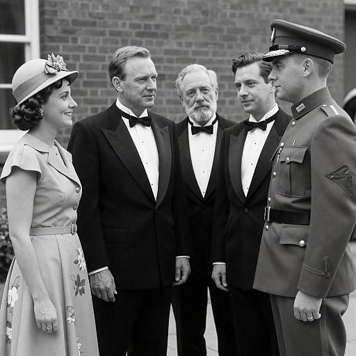 Formal Group Portrait in Black and White
