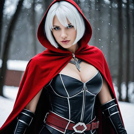 Female Dante Cosplay with Red Cape