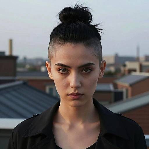 Tousled Topknot, Shaved Undercut at Twilight