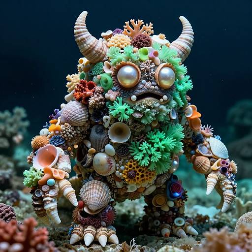 Photorealistic Ocean Treasure Monster