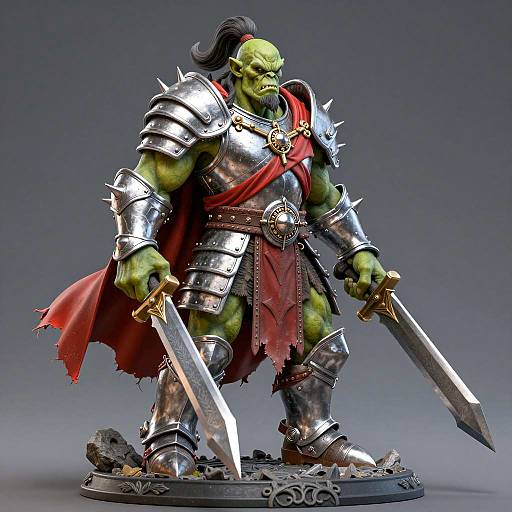 Gothic Orc Warrior Statue Design