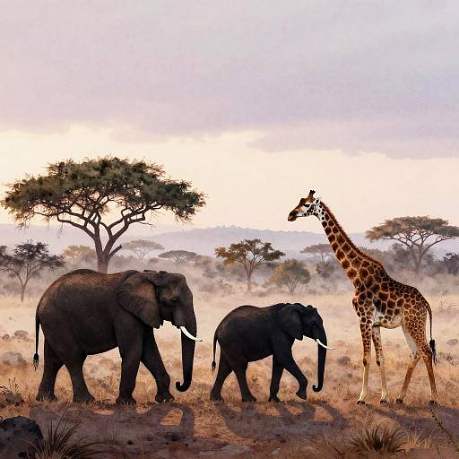 Wildlife Silhouettes at Dawn