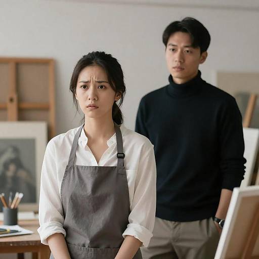 Art Studio Tension: A Captivating Scene