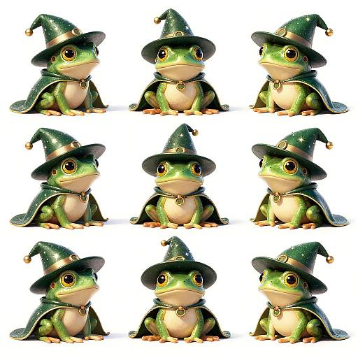Tiny Frog Magicians Character Concepts