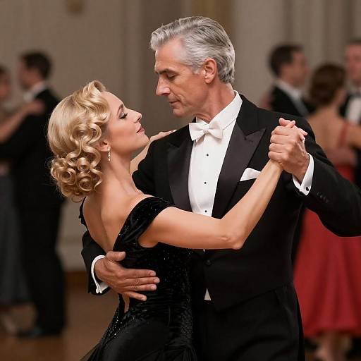 Silver-Haired Gentleman and Curly Blonde