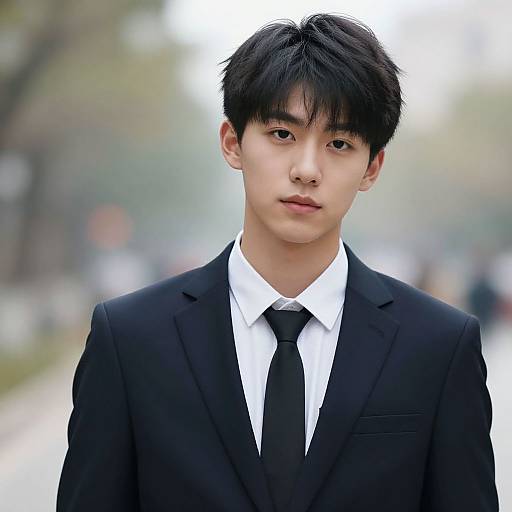 Young Asian Man in Formal Suit