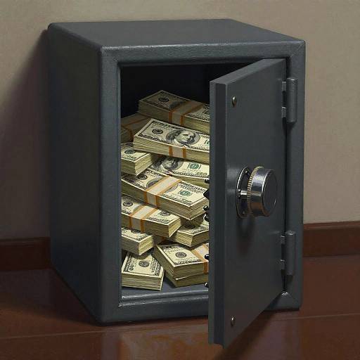 Ornate Safe Door Revealing Hidden Fortune