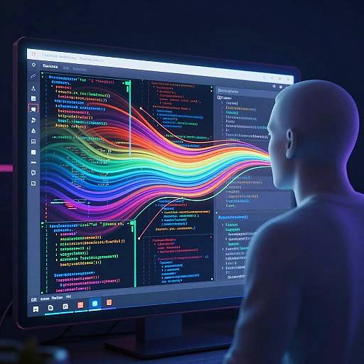 Futuristic AI Filter Data Flow