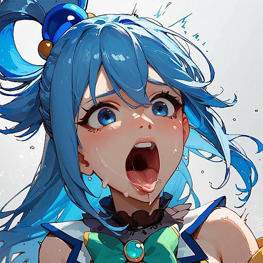 Aqua's Emotional Moment from Konosuba