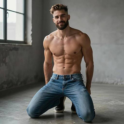 Fit Man Portrait in Urban Loft