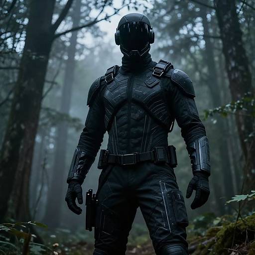 Stealth Operative in Sci-Fi Combat Suit