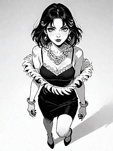 Casual Chic Woman in Printed Slip