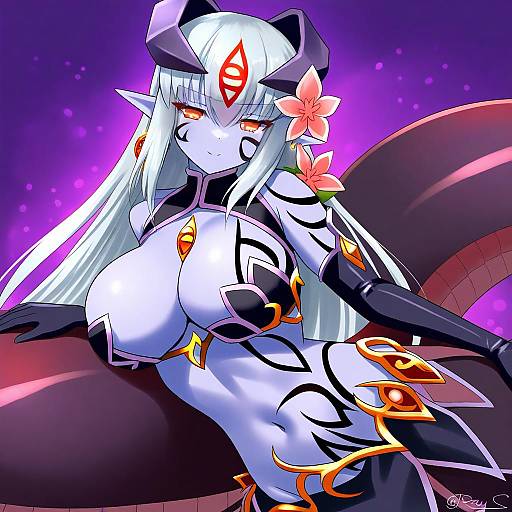 Illustration of Alipheese fateburn xvi, mon-musu quest! in the style of Ray.s