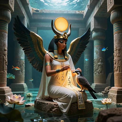 Isis Goddess in Sunken Temple