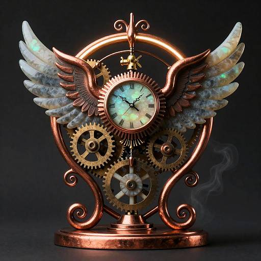 Clockwork Phoenix in Art Nouveau Light