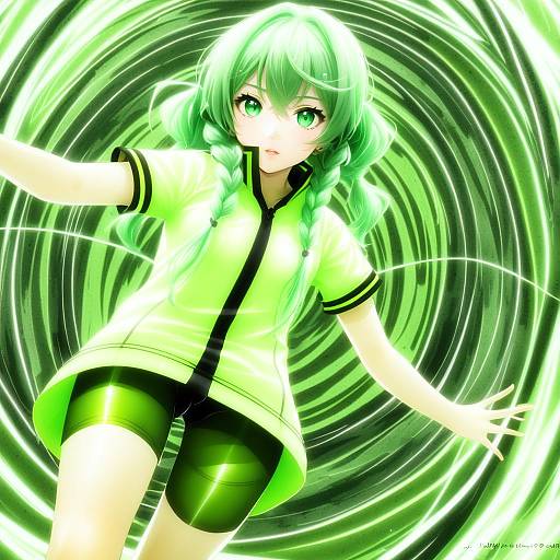 Illustration of Amane suzuha, steins;gate in the style of Ko yu