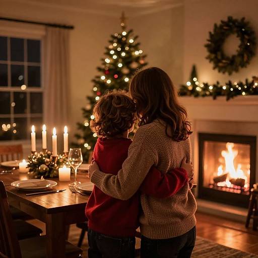 Cozy Holiday Dining Room Ambiance