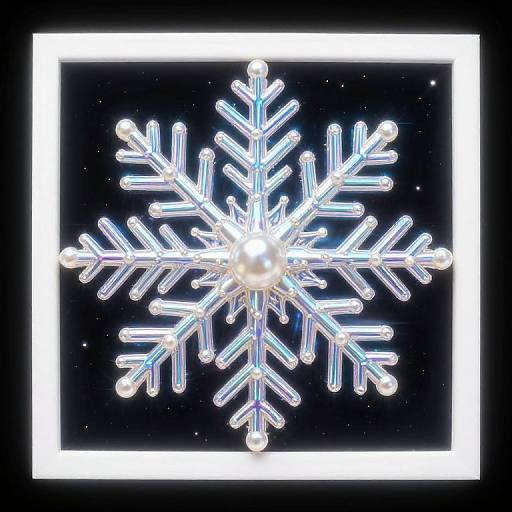 Iridescent Snowflake in Cinematic Frame