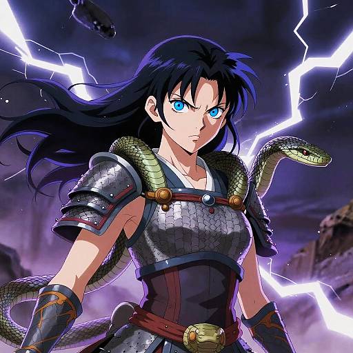 Fierce Snake Girl Anime Protagonist