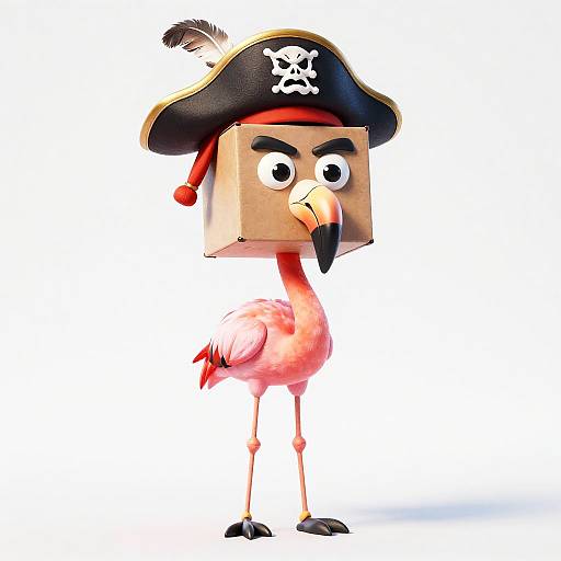 Pirate Flamingo Box Fighter Character