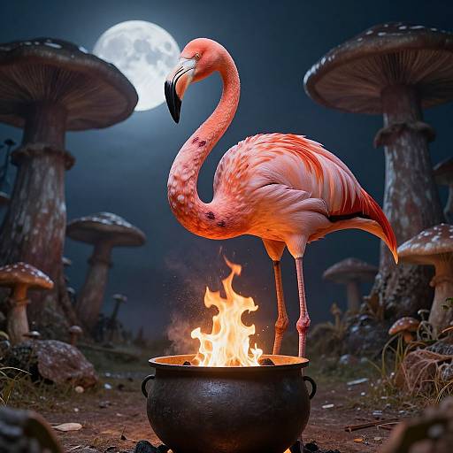 Majestic Flamingo Gladiators Fantasy