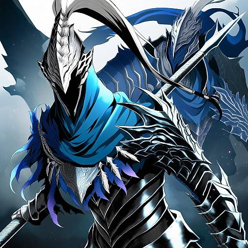 Illustration of Artorias the abysswalker, dark souls (series) in the style of Shirosuzu