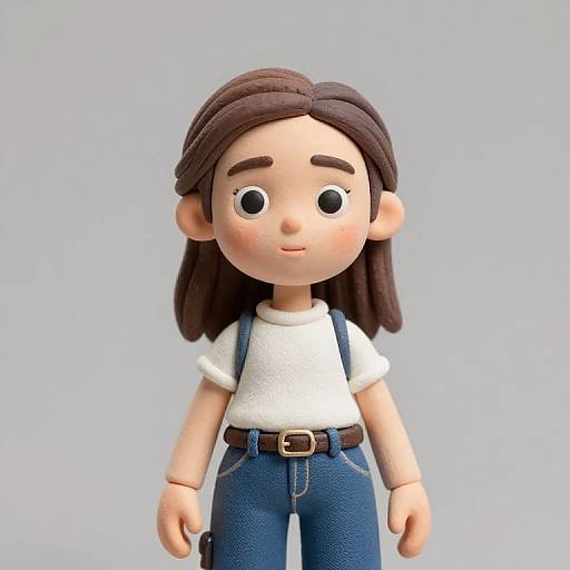 Claymation Style Female Figurine
