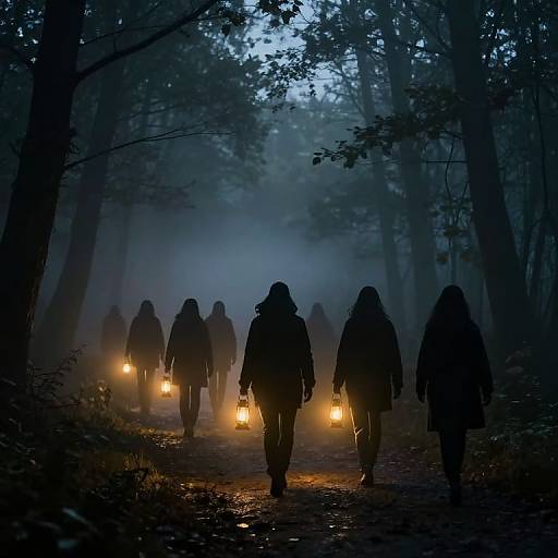 Misty Forest Lantern Walk