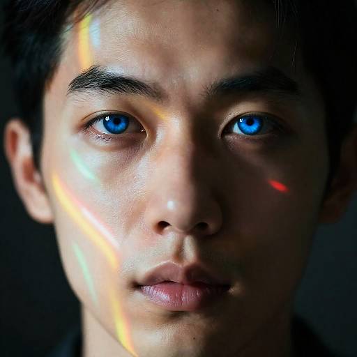 Vivid Close-Up of a Man's Face