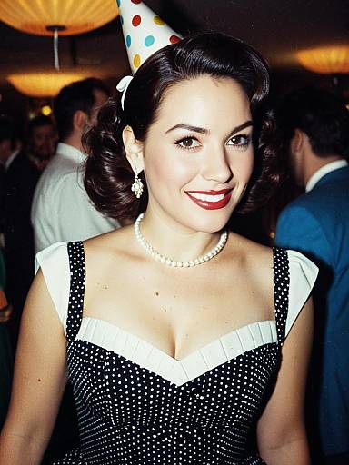 Candid Retro Party Dress Portrait
