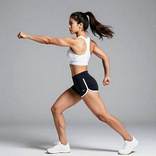 Realistic Cartoon Sporty Latina Pose