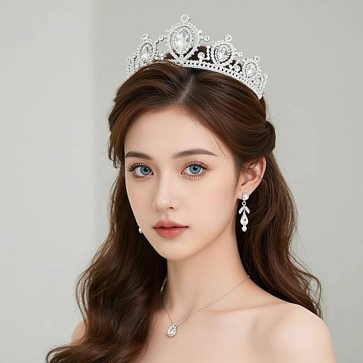 Bridal Woman with Tiara and Jewelry