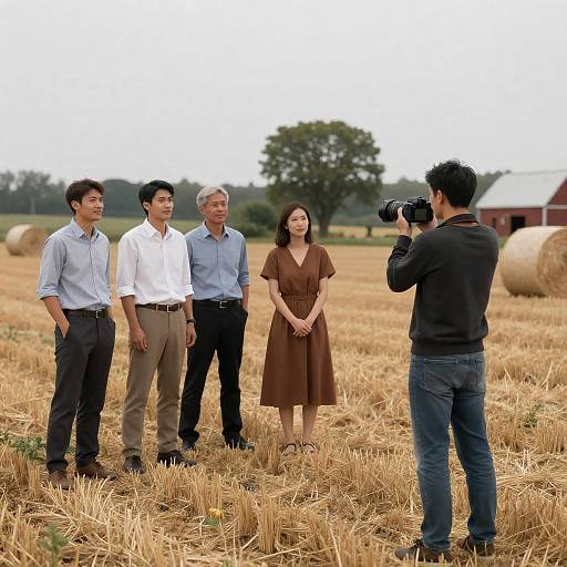 Harvest Field Gathering with Camera