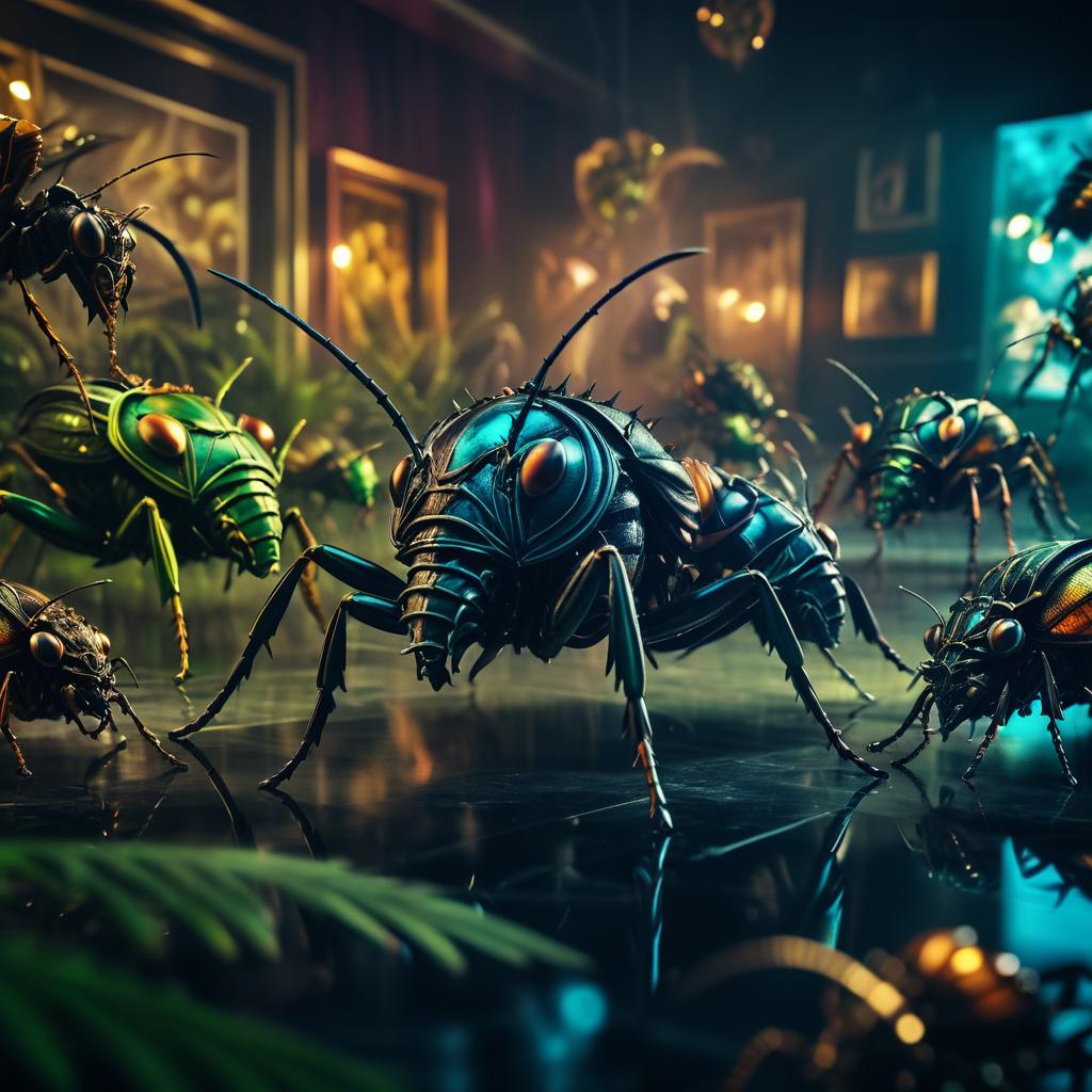 Cinematic Horror: Monstrous Insects Photography