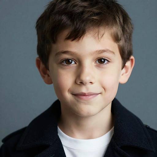 Close-Up Portrait of a Young Boy