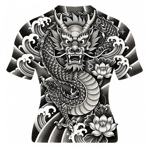 Fierce Chinese Dragon Tattoo Design