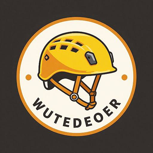 Vintage Outdoor Climbing Helmet Logo