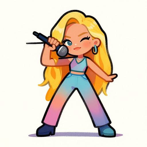 Karol G Cartoonish Energy Portrait