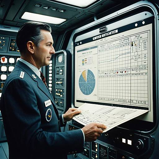 1940s Executive in Futuristic Space Station