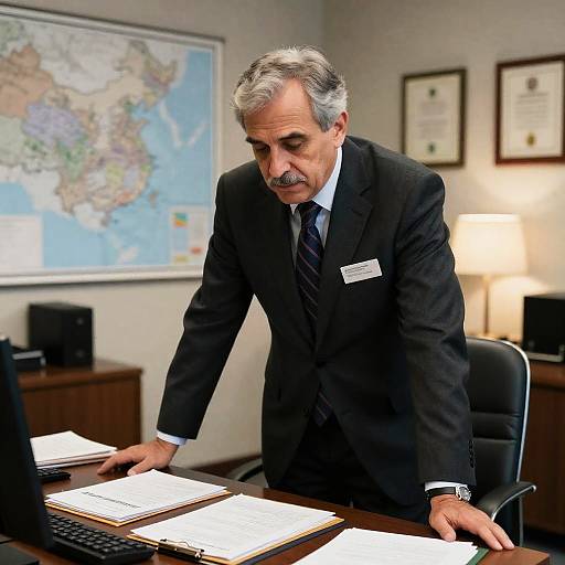 Professional Middle-Aged Man in Office