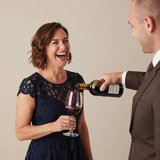 Joyful Moment: Wine and Laughter