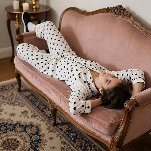 Cozy Relaxation on Ornate Couch