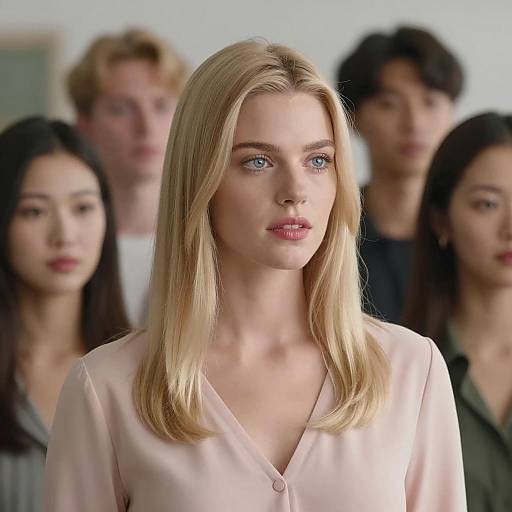 Portrait of a Blond Woman in Soft Focus