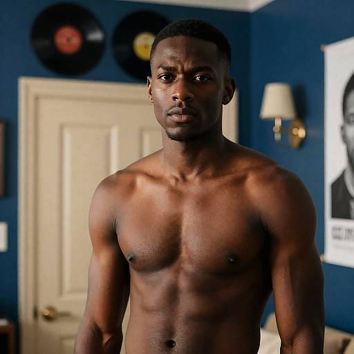 Muscular Man Portrait in Indoor Setting