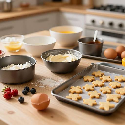 Colorful Bakeware and Baking Process