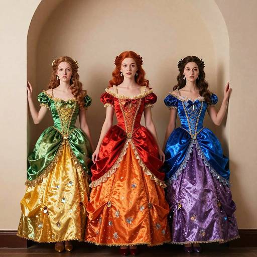 Vibrant Portraits of Princess Dresses