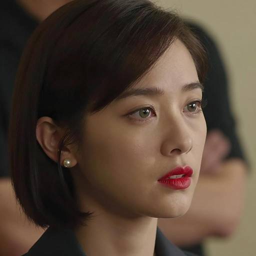 Intense Portrait of a Woman in Dark