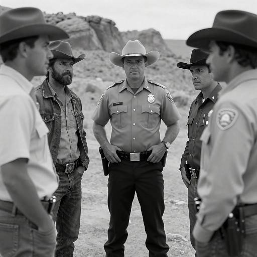 Desert Dialogue: Four Men in Contrast