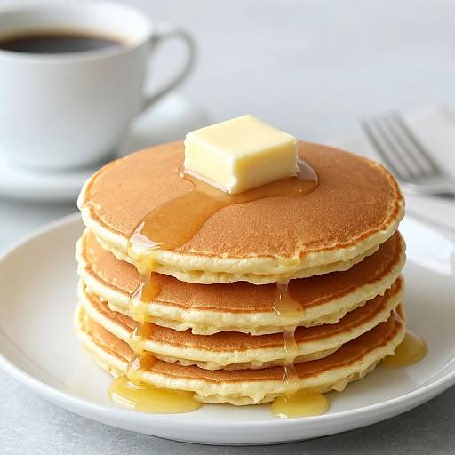 Golden Buttermilk Pancakes with Butter