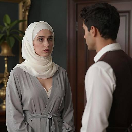 Elegant Encounter in a Dark Room